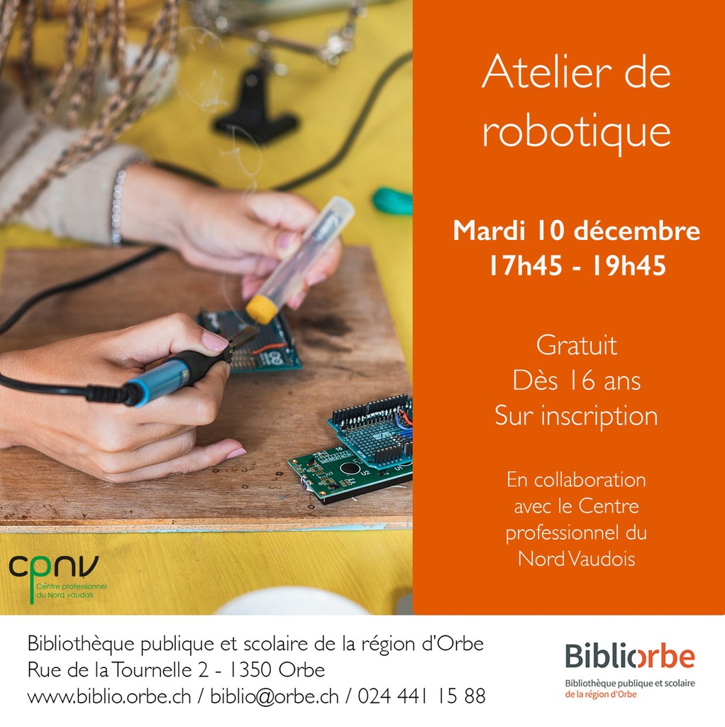 BibliOrbe - Atelier robotique CPNV