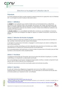 CPNV – Directive plagiat et IA