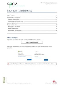 CPNV – EduVaud – Microsoft 365