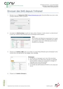 CPNV – Intranet – SMS