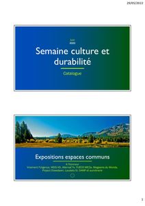 thumbnail of Catalogue Semaine culture et durabilité juin 22