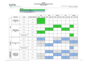 EPCB - Jours de cours - 2025-2026